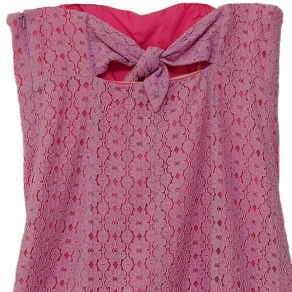Lilly Pulitzer Franco Strapless Lace Dress in Hyacinth Pink & Petal Pusher Lace - Picture 6 of 10